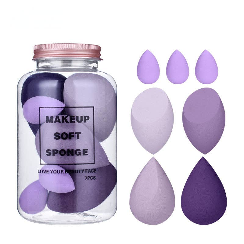 SPONGO SOFT MAKEUP SPONGE GIFT SET OF 7 VARIOUS COLORS